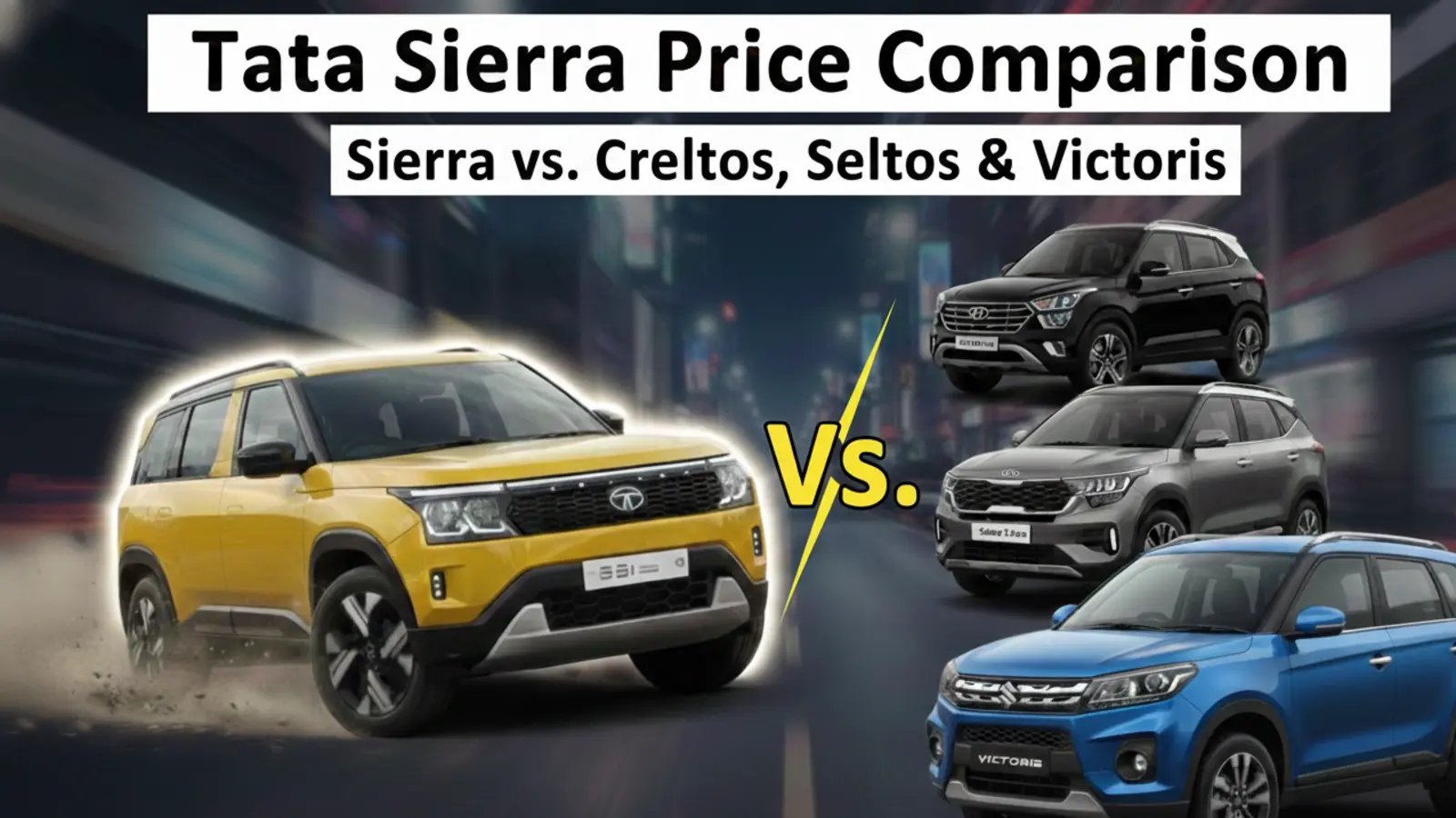 Tata Sierra Price Comparison
